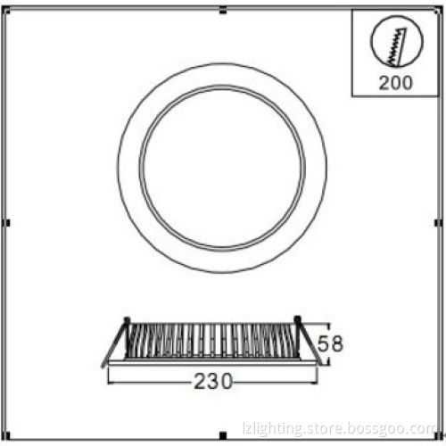 LED downlight, 30W, Samsung LED, SMD 5630, slim
